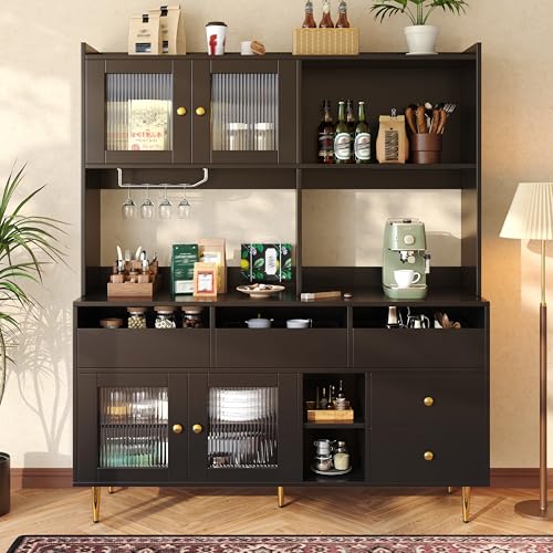 BENMWS Armario alto para comedor (145 x 39 x...