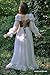 NSPSTT Women's Rococo Victorian Regency Ball Renaissance Medieval Costume Dress, Fairy White, Medium