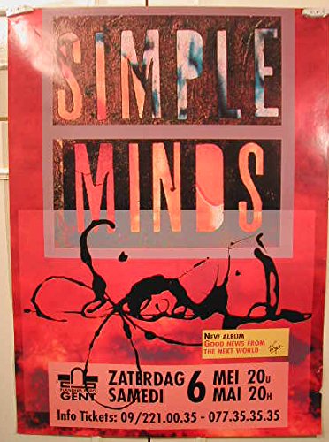 Affiche de musique Simple Minds Dechirée poster mural rock 68X92Cm décoration salon et chambre