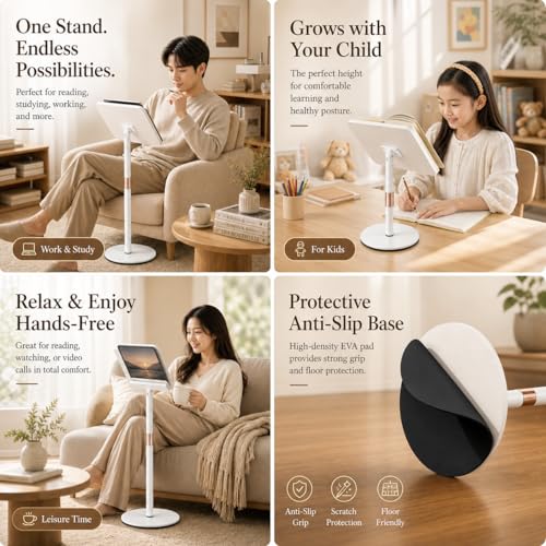Image of Sunchhaya Book Stand for Reading, Writing, Painting II Book Reading Stand Adjustable Height-Angle with Extra Height, Music Stand, Note Stand [ YD-17 (68 CM) ]