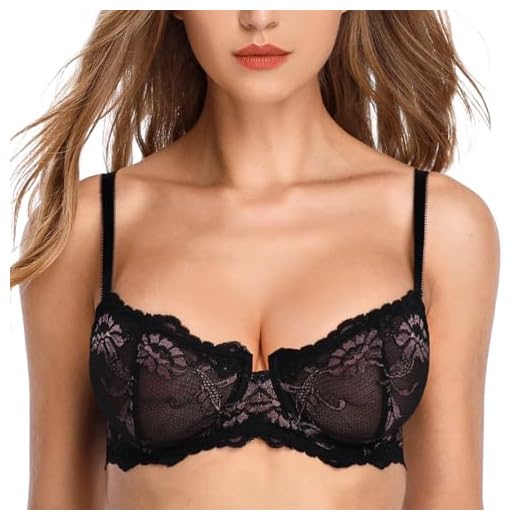 Iris & Lilly Damen Bustier Aus Spitze, Wattiert BH, Schwarz, S 5 Wingslove Damen Floraler Spitzen BH Sexy Sheer BH Komfort Bügel Unterstützung BH Ungepolstert (Schwarz 38C)