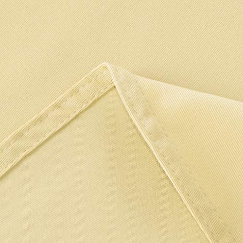 Image of Obstal 210GSM Rectangle Table Cloth, Champagne, 60 x 60 Inch | Water Resistance Microfiber Tablecloth, Decorative Fabric Table Cover for Outdoor and Indoor Use