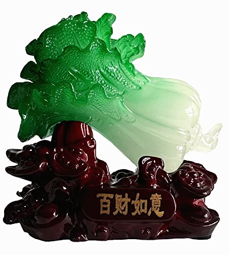 Estatua Feng Shui Pak Choi para Suerte y Riqueza