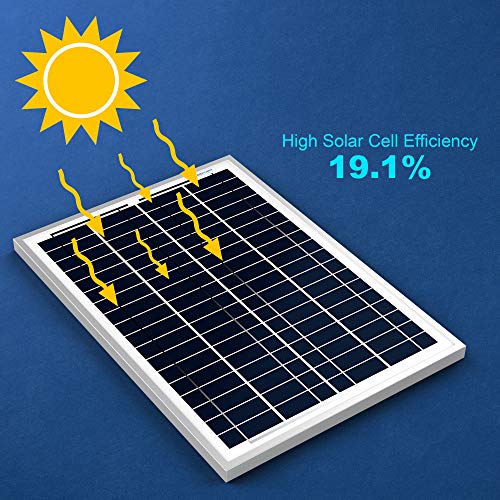 Acopower 25W Poly Solar Panel, 25 Watt 12 Volt Small Solar Panel Single High Efficiency Polycrystalline Module For Battery Charger, Lighting, Boat, Gate Opener, Chicken Coop, Off-Grid Applications #TOP3