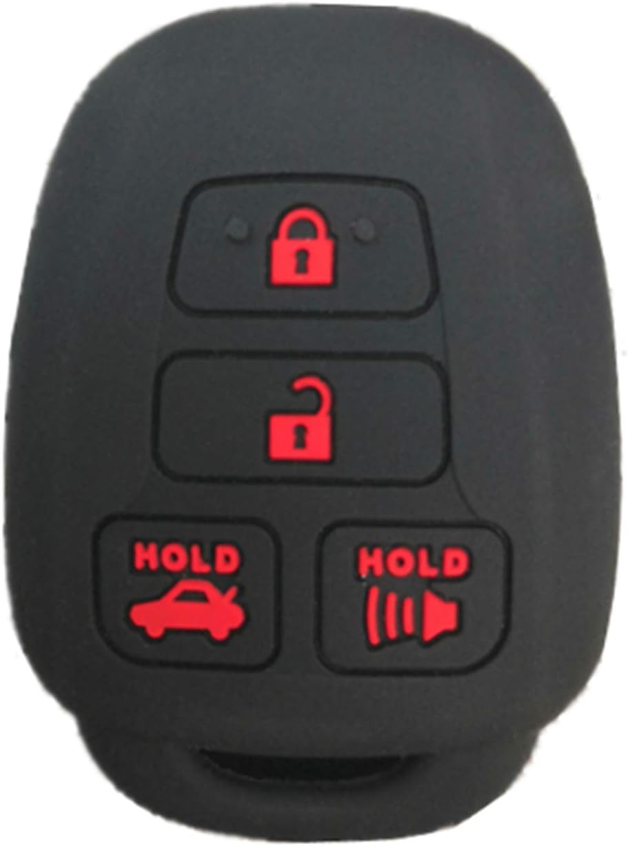 KAWIHEN Silicone Key Fob Cover Compatible with HYQ12BDM HYQ12BEL HYQ12BDP Toyota Avalon Camry Corolla Highlander Rav4 Yaris Scion FR-S tC