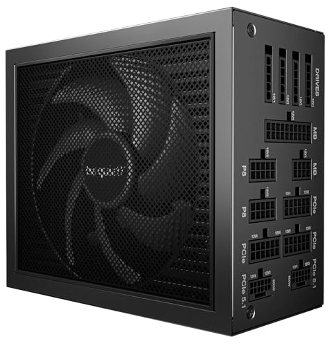 Dark Power 14 1200W, ATX 3.1, 80 PLUS® Titanium, alimentatore modulare, raffreddamento attivo e semi-passivo, GPU PCIe 4.0, 5.0 e 5.1, cavo 12V-2x6 incluso, ventola Silent Wings - Alimentatore