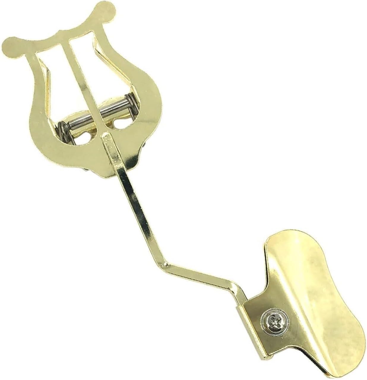Trombone Lyre Sheet Music Holder, Trumpet Marching Lyre with Metal Clamp, Gold Clip-On Lyre for Trombone or Trumpet, Applicable to Marching Band or Beginner Practice