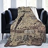 Oyqgejgpja Shadow and Bone World Map Novelty Blanket Fleece Throw Blanket Super Soft Lightweight for...
