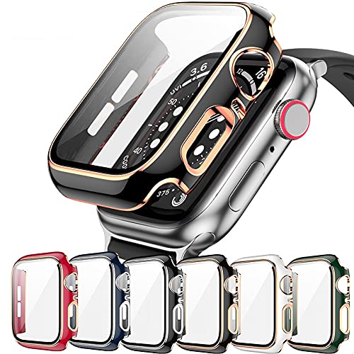 Coque Apple Watch 44mm avec verre trempé antichoc bicolore iWatch Series 6 - 2