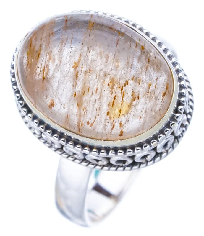 Bague rutile doré StarGems cadeau d'anniversaire précieux taille 58
