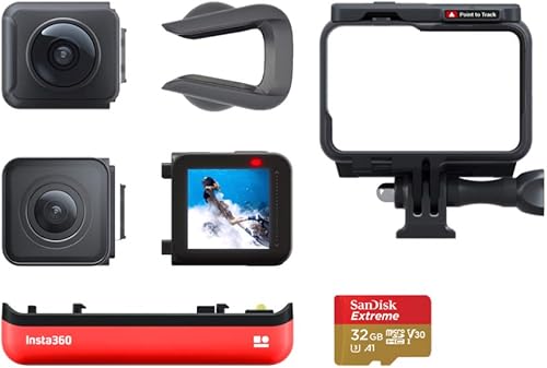 Miniatura 2 de Insta360 ONE R Twin Edition - Paquete de tarjetas de memoria  Cámara de acción 4K y cámara 5.7K 360 con lentes intercambiables, estabilización, IPX8
