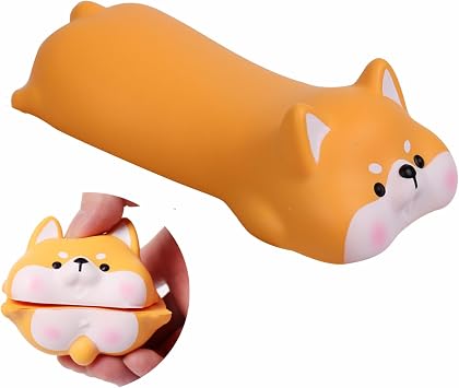 Cute Wrist Pad,Sunffice Cartoon Animal Rubber Keyboard Mouse Wrist Rest Pad,Soft Mouse Wrist Cushion Support for Office Computer Laptop Mac,Small Size for Easy Typing Pain ReliefYellow Shiba Inu