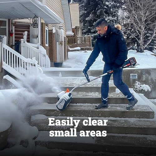 WORX Nitro 40V 12'' Cordless Snow Shovel, Electric Snow Thrower for 4-Car Driveway, Snow Removal with Brushless Motor & 2 Speed Control, 2 × 4.0 Ah Batteries and Charger Included, WG460 by WORX - Image 4