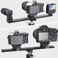 LEFTFOTO Arca-Swiss Doppel-Schwalbenschwanz-Schnellwechselplatte, 350 mm, mit Befestigungsloch für ARRI, 1/4 Zoll und 3/8 Zoll Gewinde, Kaltschuh – für DSLR-Live-Streaming-Filmkamera, Stativ-Kugelkopf – Ansicht 5