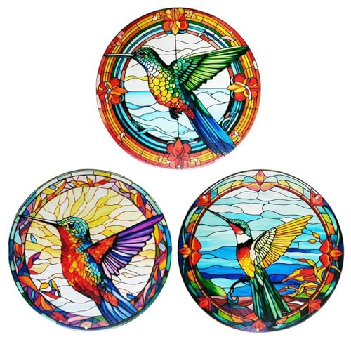 Artkingdome Metal 3D Round Bird Wall Decor, Wall Sculpture, Outdoor Hanging Wall Art, Flower Hanging Decorations for wall, Garden Fence, Backyard, Patio, Bedroom, Living Room 3pack