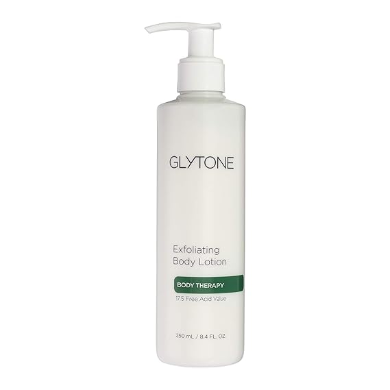 Glytone Exfoliating Body Lotion For Dry Skin, 17.5% PFAV Glycolic Acid Moisturizing Lotion, Reduce Keratosis Pilaris Bump, Fragrance Free Body Exfoliant, Revitalizing Skin Moisturizer, 8.4 Fl.Oz