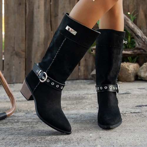Bottes en daim doublées de polaire au design rétro chic exclusif - 2