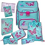 Primus-Versand BUTTERFLY - Schmetterling - SCOOLI Undercover EasyFit Schulranzen-Set 8tlg. mit HEFTBOX A4 und GELDBÖRSE - HAUSAUFGABENHEFT GRATIS DAZU