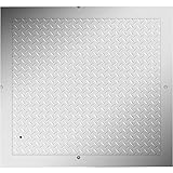 【VERSIEGELT UND VERRIEGELT】 - Die Abdeckung ist eine verzinkte Abflussabdeckung. Gut abdichten und verriegeln. Das gesamte Abdeckungskit besteht aus einer Stahlplatte, einem quadratischen Rahmen und vier Verriegelungsschrauben mit einem Mittelloch zur Belüftung.