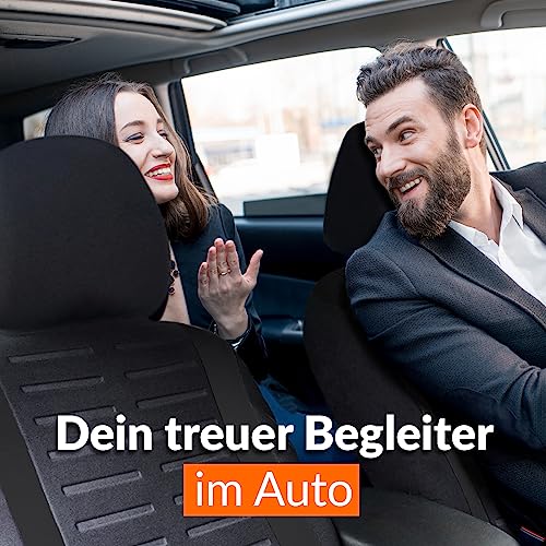 Upgrade4cars Autositzbezug für den Fahrersitz | Vordersitz Auto-Schonbezug Universal Schwarz