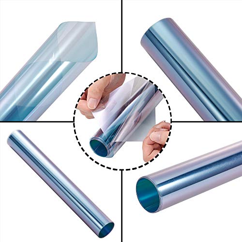 Dark Blue Chameleon Windshield Tint Car Window Foils Solar Protection Film Windshield Sun Shade Tint Film 29.5'' X 118'' #TOP1