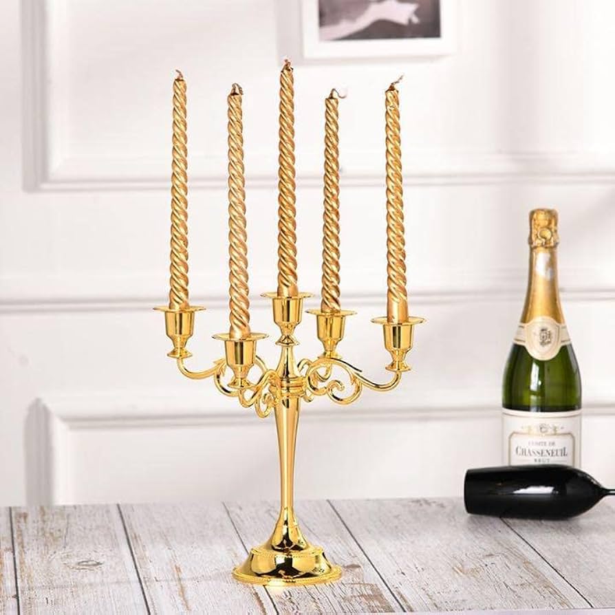 アンティーク調 ろうそく立て 蝋燭立て キャンドルスタンド アンティーク調 燭台 5本立て