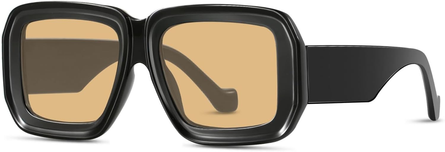 YDAOWKN Vintage Oversized Sunglasses for Women Men Retro Square Luxury Big Large Sun Glasses UV400