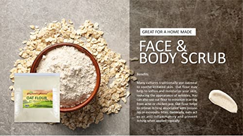 Oat Flour By Hatf's Shepherd's Natural, 100% All Natural 5 Lb. / 80 Oz. Bag #TOP3