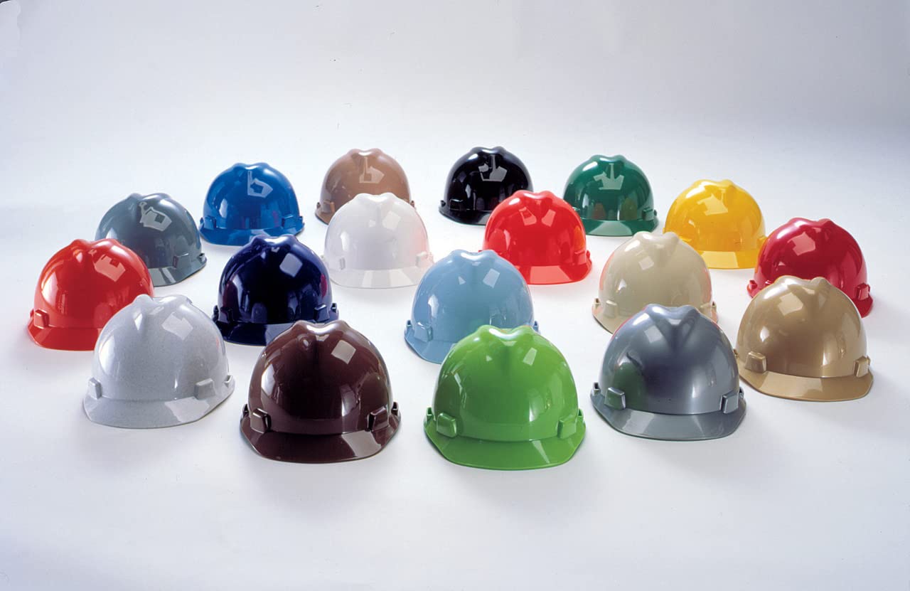 MSA - Staz-On Caps, Standard, Adjustable Straps, Blue, Sold as 1 Each, RTS463943