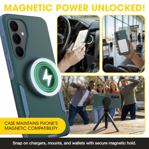 Image of OtterBox Samsung Galaxy S26 - Commuter Series Magnetic Case - Ocean Tides | 3X Military Drop Protection - Dual-Layer Design - Magnetic Fast Charge - Raised Edges - Port Covers