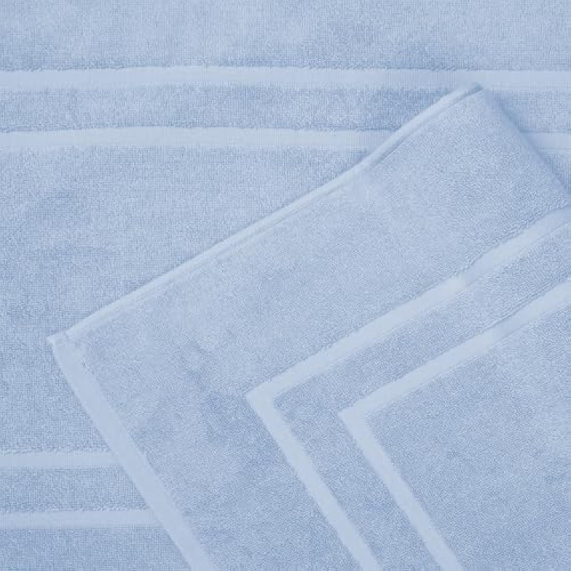 2 Piece Towel Like Bath Mats, 100% Cotton Terry