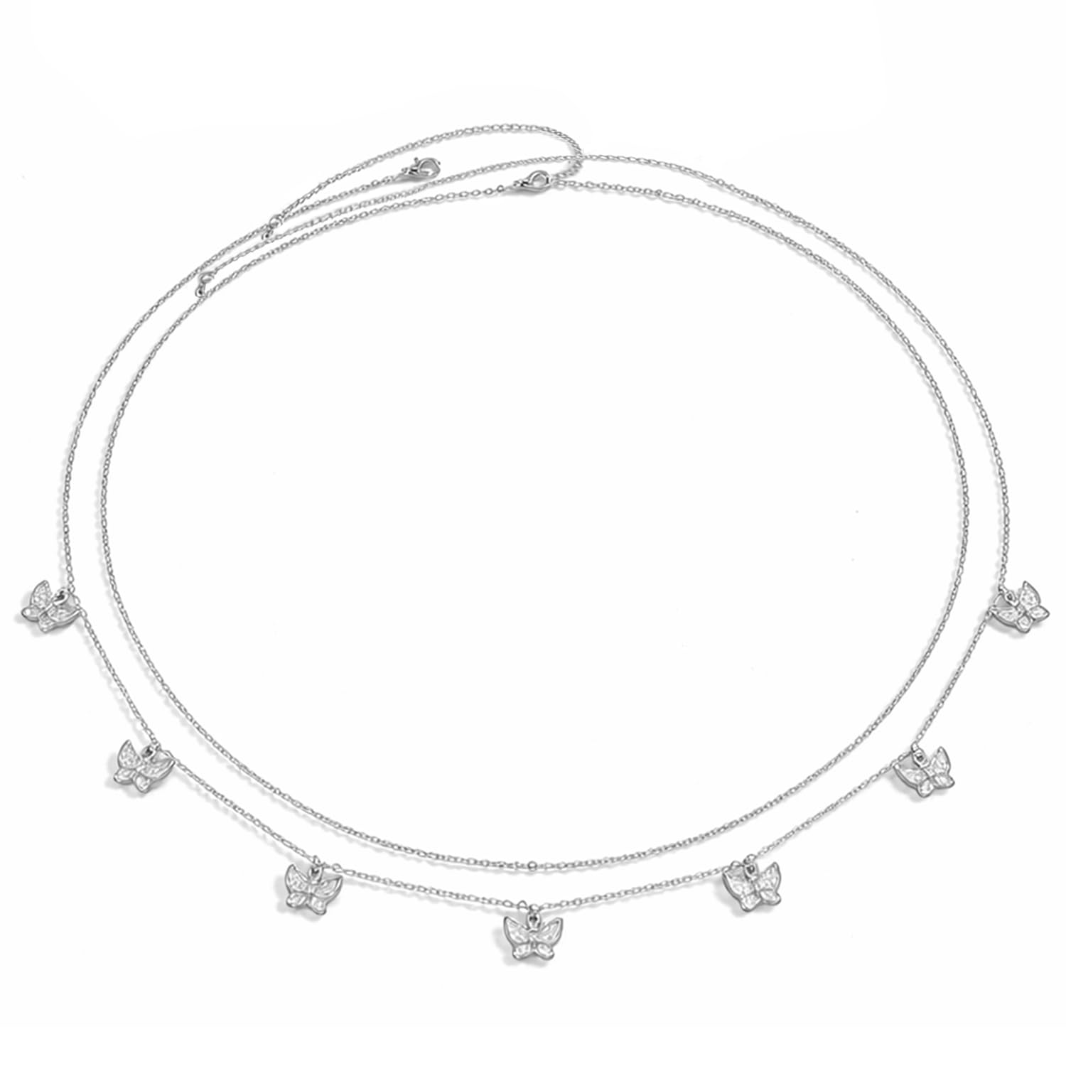 peora Cubic Zirconia Studded Silver Plated Fancy Kamarbandh Belly Chain Waist Chain Jewellery for Women & Girls-picture-46
