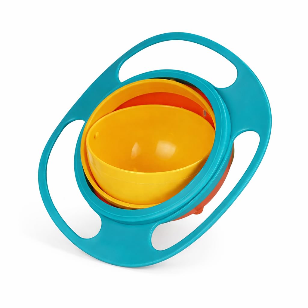 Spill Proof Gyro Bowl 360 Degree for Babies Kids and Toddlers BPA Free Non Toxic Feeding Bowl Anti Spill Rotating Snack Bowl Mess Free Durable Easy to Clean Travel Friendly-image-19