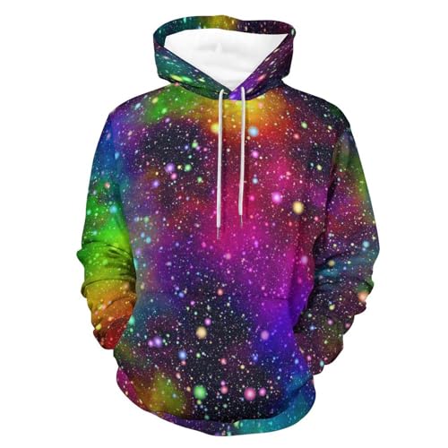 Sweat à capuche galaxie colorée unisexe pour rompre la monotonie des vêtements unis