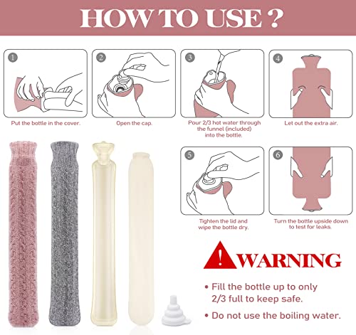 Homewit Borsa dell'acqua calda lunga 2 litri tubo