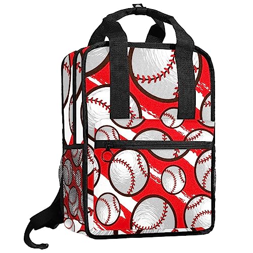 Sac à dos de baseball rouge pour garçons et filles multi-usage