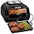 NutriChef Indoor Smokeless Grill | Smart Grill & Air Fryer with 7 Cooking Functions | 6L Capacity | Includes Smart Thermometer | Precise Temperature Control | Non-Stick Removable Grill Plates