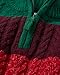 Gymboree,and Toddler Long Sleeve Quarter Zip Sweaters,Red/Green Colorblock,2T