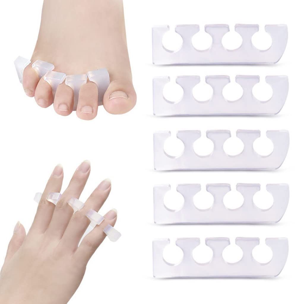 separadores de dedos, separador de dedos, estirador de dedos de gel y separador de dedos. Alivio de juanetes, dedos en martillo, pedicura, for mujeres y hombres. Alivio instantáneo del dolor después d