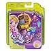 Polly Pocket Tiny Pocket Places Awesome Art Studio Compact with Art-Themed Location, Micro Polly Doll, Surprise Reveals, Supply Closet, Pottery Wheel, Clip-on Ring & More, Ages 4 and Older