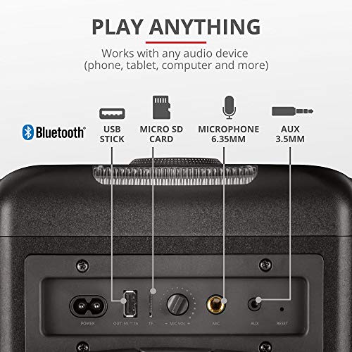 Klubb MX GO Altoparlante wireless portatile per feste, Nero - Casse per PC - Immagine 5