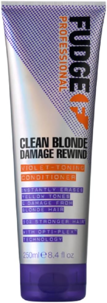 Fudge Professional Purple Toning Conditioner, Clean Blonde Damage Rewind Conditioner, For Blonde Hair, 250 ml