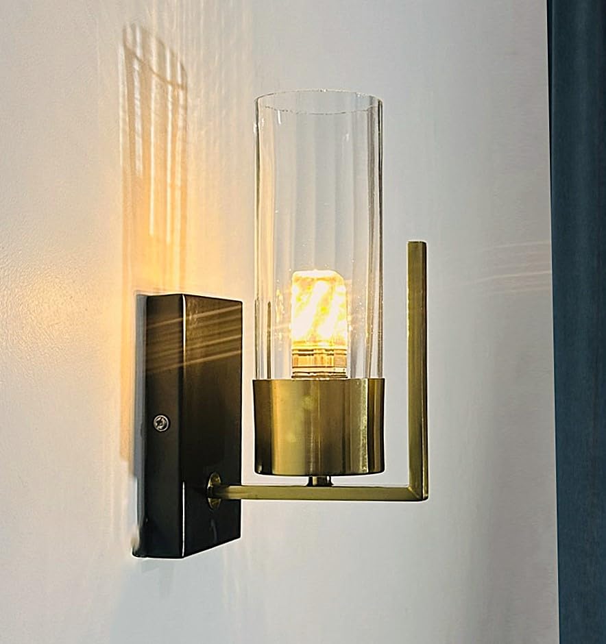 Image of Avior Wall Lamps for Bedroom, Living Room, Restaurant Decoration Wall Light, Cafe Lamps and Wall Lights for Gallery (Black and Clear Glass)