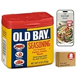 Old Bay Seasoning, 8 Oz, Bundle with Easy Seafood Seasoning Recipes, Seafood Seasoning, Gourmet Blend of Herbs & Spices for Unique Taste, Ideal for Fish, Shrimp, Chicken & Crab Seasoning~ [Pack of 8]