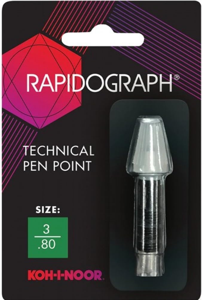 Koh-I-Noor Rapidograph Stainless Steel Replacement Point, .80mm, 1 Each (72D.3)