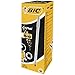 BIC Cristal Shine Penne a Sfera Punta Media, (1.00 mm), Inchiostro Nero, Confezione da 20 Penne, Con Fusto, Color Argento