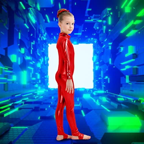Disfraz de body metálico brillante para niña miniatura 2