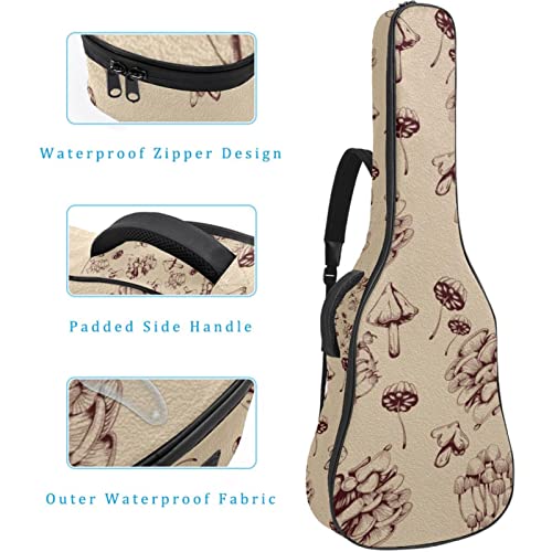 Housse pour guitare acoustique – Motif champignons sauvages – 1 cm d’épaisseur – Étanche – 101,6 cm, 104,1 cm, 106,7 cm… - Les Beatles, Paul McCartney, John Lennon, RIngo Starr, George Harrison Housse pour guitare acoustique - Motif champignons sauvages - 1 cm d'épaisseur - Étanche - 101,6 cm, 104,1 cm, 106,7 cm… – Image 5