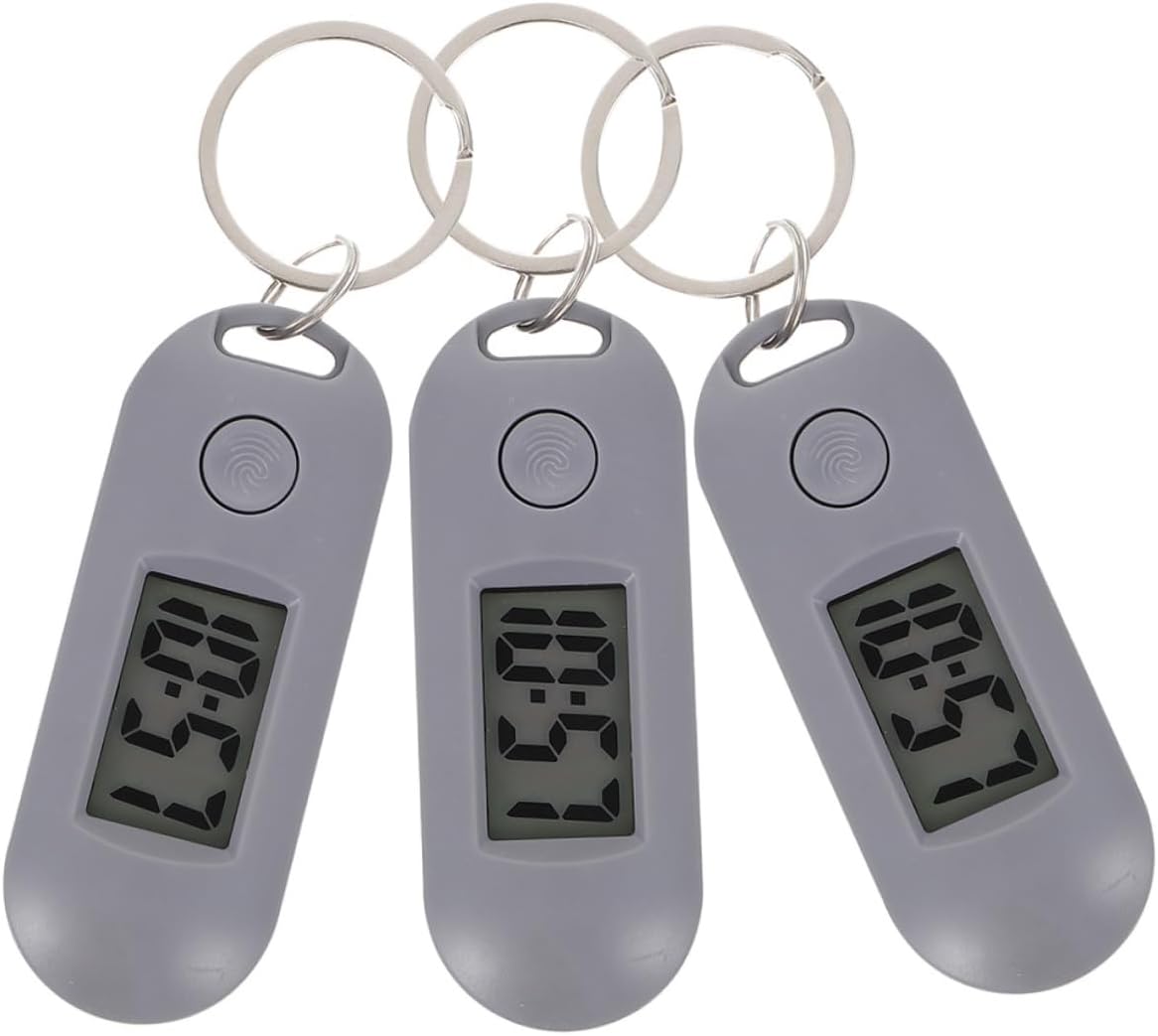 BESPORTBLE 3pcs Keychain Watches Portable for Students Silent Luminous Electronic Watch for Backpack Belt Practical Candy Color Gift