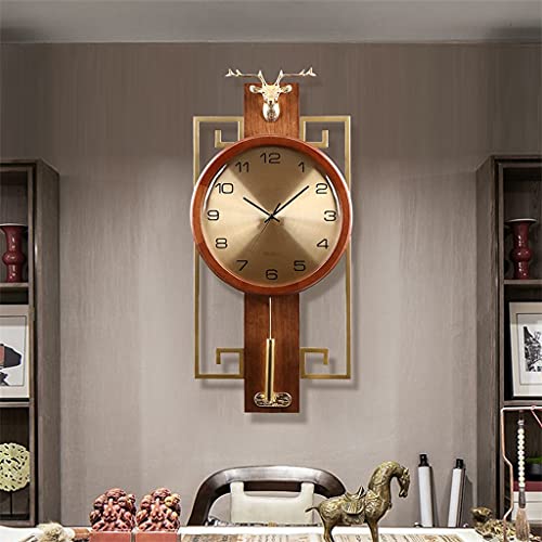 Reloj de pared creativo cabeza de ciervo silencioso miniatura 6